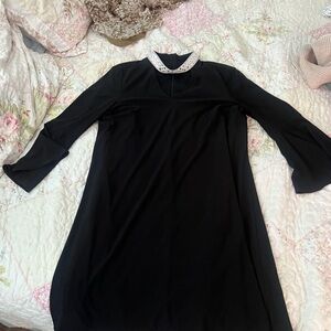 MSK black dress with cutout and embellishment
